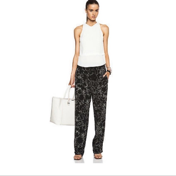 Rag & Bone Black Floral Women's Trousers - Picture 10 of 10